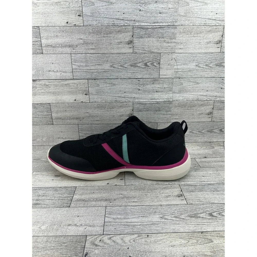 Vionic Jolisa Women Walking Shoes Black Pink Teal Mesh Lace Up Sneakers Size 12